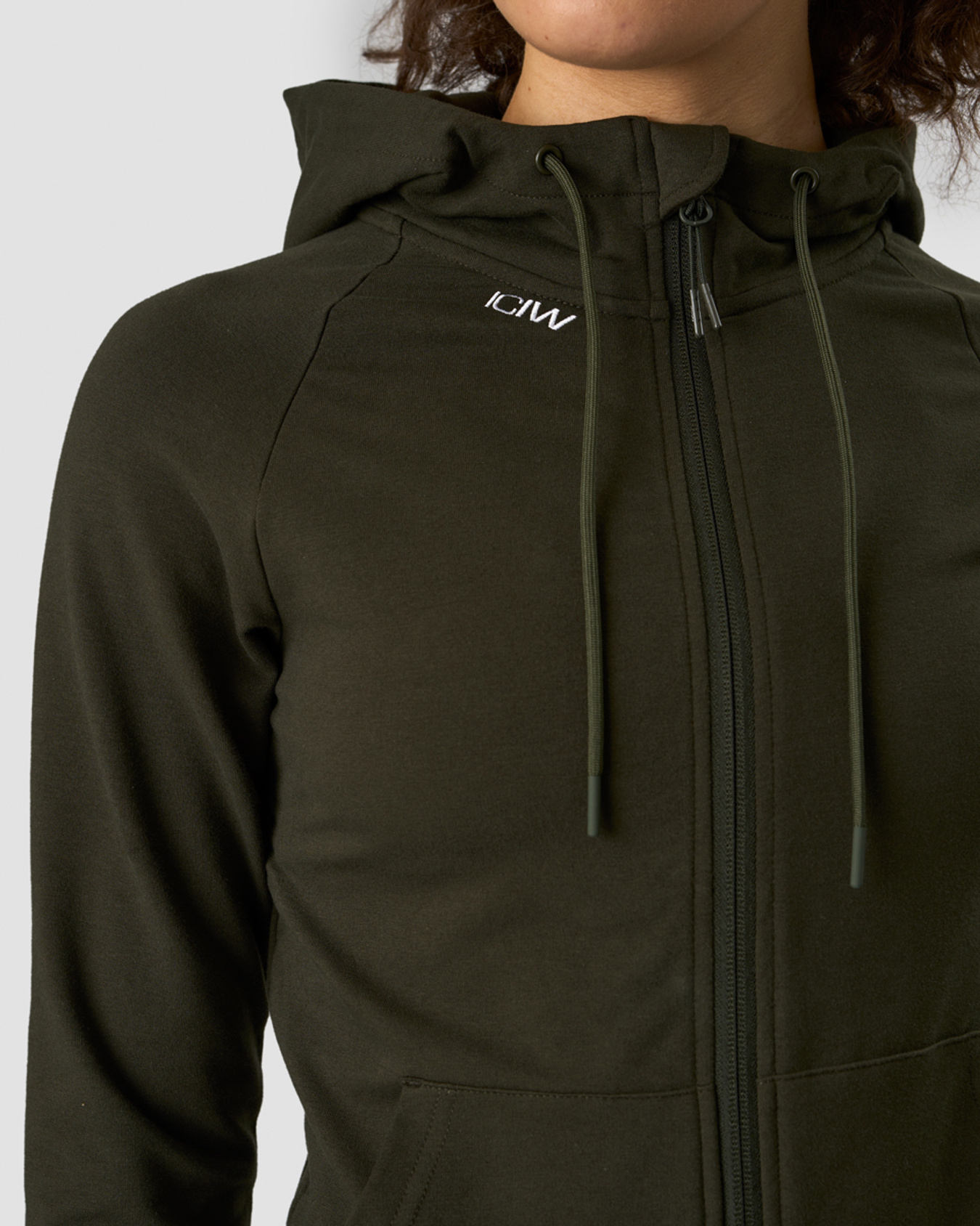 Activity Zip Hoodie Wmn Dk Army Green - afbeelding 2