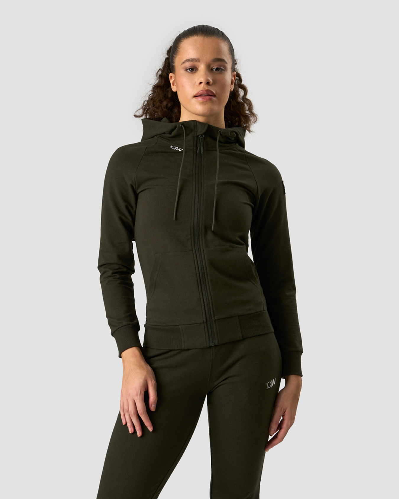 Activity Zip Hoodie Wmn Dk Army Green - afbeelding 0
